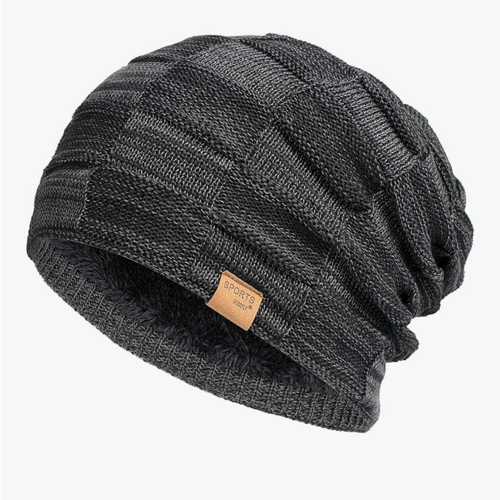 winter beanie faux fur lined